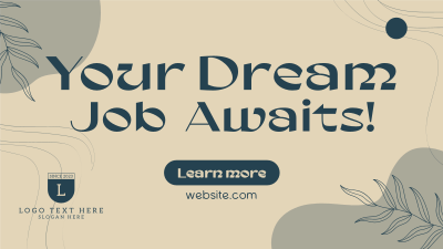 Modern Floral Dream Job Awaits Facebook event cover Image Preview