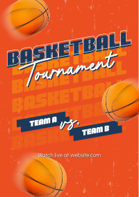 Basketball Game Tournament Poster Image Preview