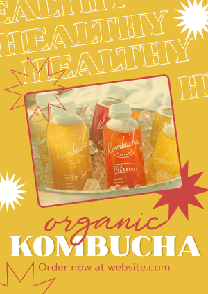 Healthy Kombucha Poster Image Preview