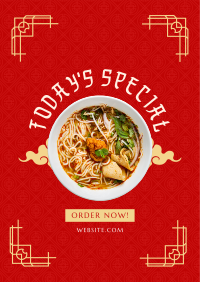 Special Oriental Noodles Poster Design