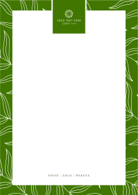 Leaves Pattern Letterhead Image Preview