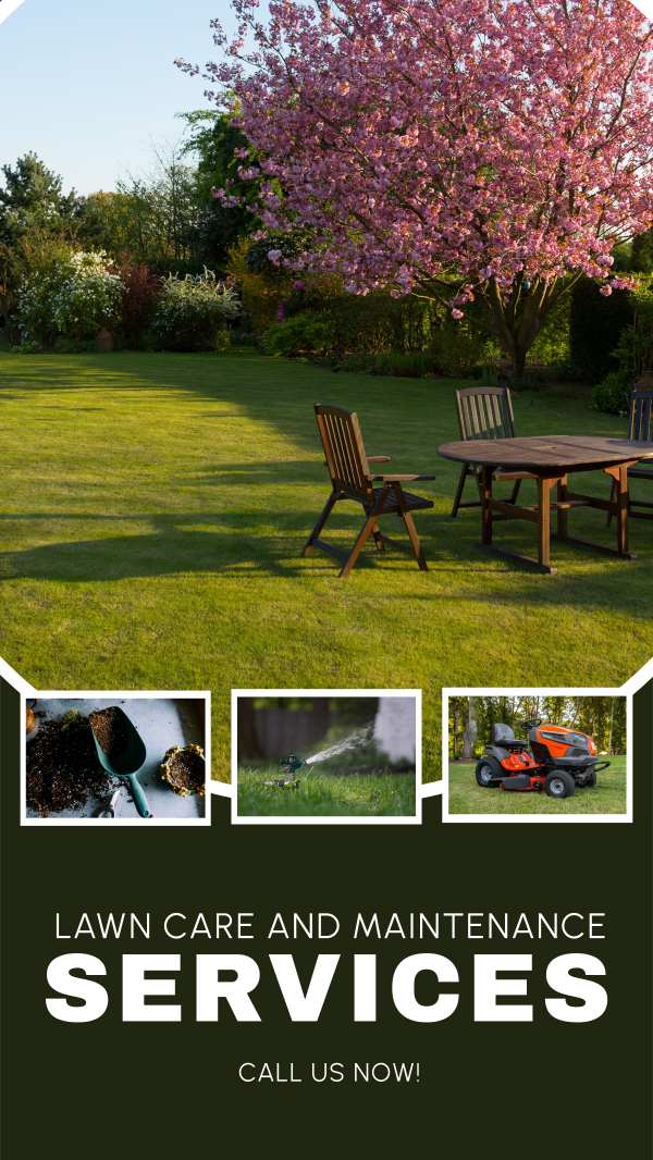 Lawn Care Services Collage Instagram Story Design Image Preview