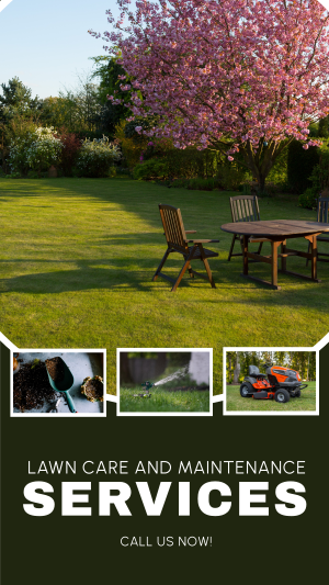 Lawn Care Services Collage Instagram story Image Preview