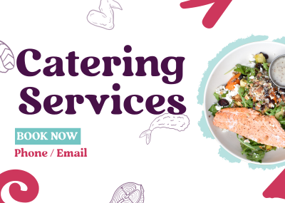 Satisfying Catering Postcard Image Preview