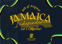Jamaica Independence Day Postcard Image Preview