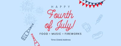 4th of July Celebration Facebook cover Image Preview