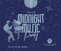 Midnight Music Party Facebook post Image Preview