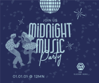 Midnight Music Party Facebook Post Image Preview