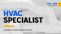 Minimalist HVAC Expert Facebook event cover Image Preview