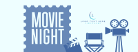 Minimalist Movie Night Facebook cover Image Preview