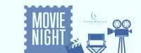 Minimalist Movie Night Facebook Cover Design