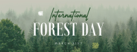 Minimalist Forest Day Facebook Cover Image Preview