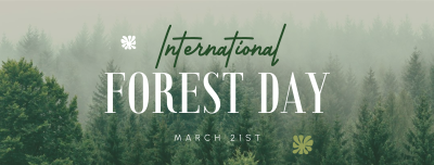 Minimalist Forest Day Facebook cover Image Preview