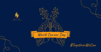 World Cancer Day Lungs Illustration Facebook Ad Design