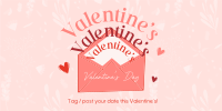 Valentine's Envelope Twitter Post Design