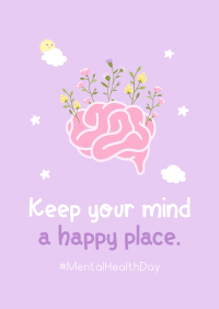 Grow Positive Thoughts Poster Design