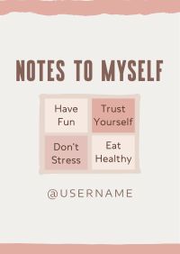 Note to Self List Flyer Design