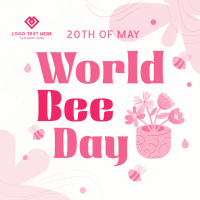 Happy Bee Day Linkedin Post Design
