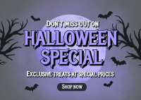 Halloween Special Sale Postcard Design