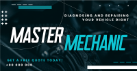 Abstract Professional Motor Mechanic Facebook Ad Design