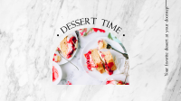 Dessert Time Delivery Facebook Event Cover Design