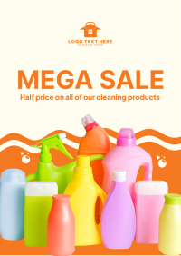 Mega Sale Cleaning Products Poster Design