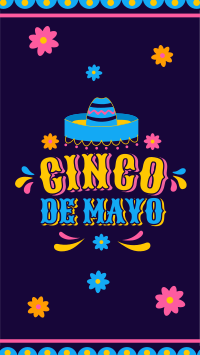 Colorful Hat in Cinco De Mayo Facebook Story Design
