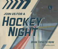 Ice Hockey Night Facebook Post Design