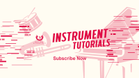 Music Instruments Tutorial YouTube Banner Image Preview