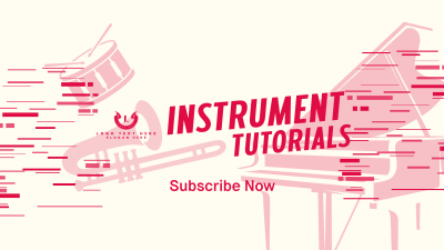 Music Instruments Tutorial YouTube Banner Image Preview