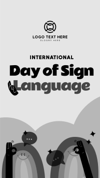 Sign Language Day Instagram Story Design