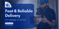 Reliable Courier Delivery Twitter Post Design