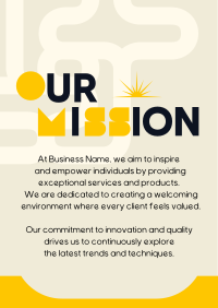 Our Mission Statement Poster Design