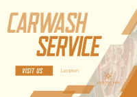 Expert Carwash Service Postcard Design