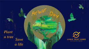 Creative Arbor Day Animation Image Preview