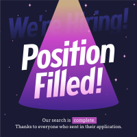 Position Filled Hiring Instagram Post Preview