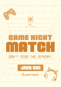 Game Night Match Poster Design