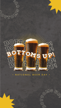 Bottoms Up this Beer Day Instagram Story Design