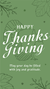 Thanksgiving Greeting Simple Instagram Reel Design