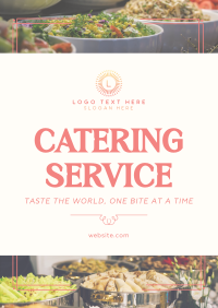 Sophisticated Catering Service Poster Design