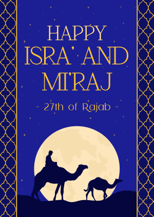 Celebrating Isra' Mi'raj Journey Poster Image Preview