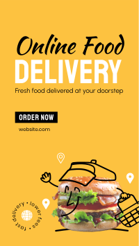 Fresh Burger Delivery Facebook Story Design