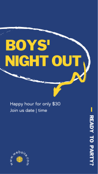 Boy's Night Out Instagram story Image Preview