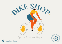 Bike Badge Postcard Design