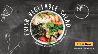Salad Chalkboard Facebook Event Cover Design
