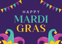 Mardi Gras Celebration Postcard Design