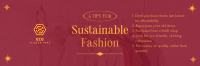 Stylish Chic Sustainable Fashion Tips Twitter Header Design