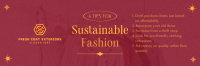 Stylish Chic Sustainable Fashion Tips Twitter header (cover) Image Preview