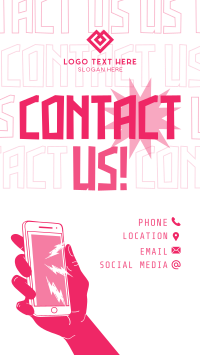 Quirky and Bold Contact Us Instagram reel Image Preview