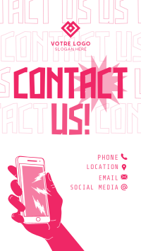 Quirky and Bold Contact Us Instagram Reel Design